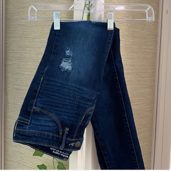 Women’s Size 0 Dark Wash Ripped Skinny Denim Jeans - Picture 1 of 10